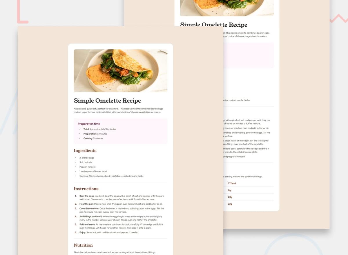 FM Recipe Page